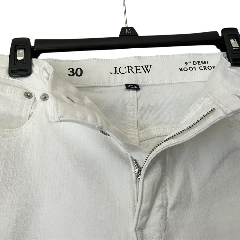 J.Crew 9” Demi Boot Crop White Denim - Picture 5 of 6